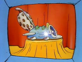 Screenshots from the 1993 Games Animation cartoon A Sucker for the Suck-O-Matic