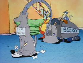 Screenshots from the 1993 Games Animation cartoon A Sucker for the Suck-O-Matic