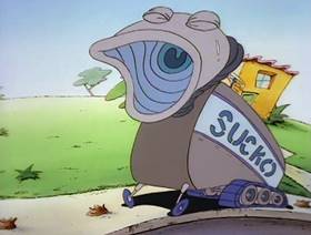 Screenshots from the 1993 Games Animation cartoon A Sucker for the Suck-O-Matic