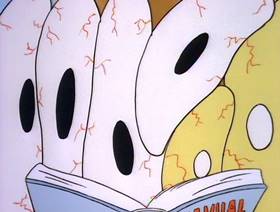 Screenshots from the 1993 Games Animation cartoon A Sucker for the Suck-O-Matic