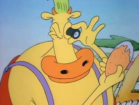 Screenshots from the 1993 Games Animation cartoon A Sucker for the Suck-O-Matic