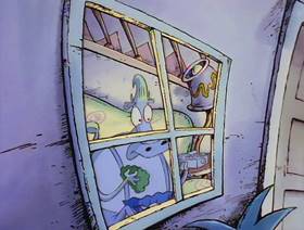 Screenshots from the 1993 Games Animation cartoon A Sucker for the Suck-O-Matic