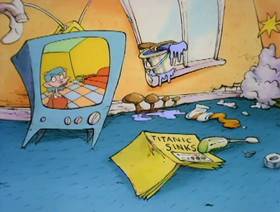 Screenshots from the 1993 Games Animation cartoon A Sucker for the Suck-O-Matic