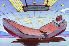 Screenshots from the 1993 Games Animation cartoon Rocko