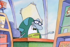Screenshots from the 1993 Games Animation cartoon Rocko