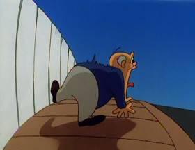 Screenshots from the 1993 Amblin Entertainment cartoon Little Old Slappy from Pasadena