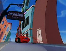 Screenshots from the 1993 Amblin Entertainment cartoon Little Old Slappy from Pasadena