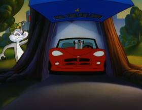 Screenshots from the 1993 Amblin Entertainment cartoon Little Old Slappy from Pasadena