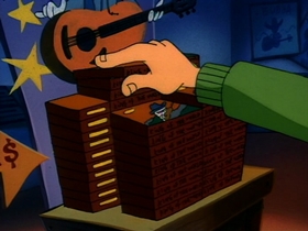 Screenshots from the 1993 Amblin Entertainment cartoon Bubba Bo Bob Brain