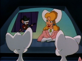 Screenshots from the 1993 Amblin Entertainment cartoon Bubba Bo Bob Brain