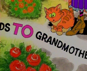 Screenshots from the 1993 Focus Design, Inc. cartoon Busy Prepositions