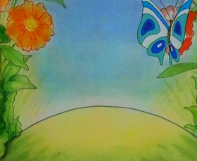 Screenshots from the 1993 Focus Design, Inc. cartoon Busy Prepositions