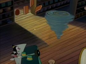 Screenshots from the 1993 Amblin Entertainment cartoon Toy Shop Terror