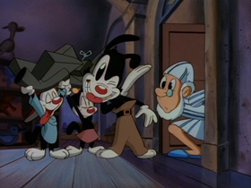 Screenshots from the 1993 Amblin Entertainment cartoon Toy Shop Terror