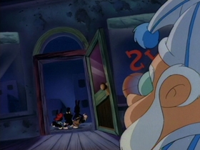 Screenshots from the 1993 Amblin Entertainment cartoon Toy Shop Terror