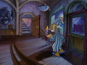 Screenshots from the 1993 Amblin Entertainment cartoon Toy Shop Terror