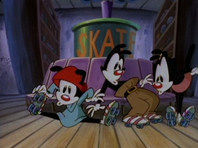 Screenshots from the 1993 Amblin Entertainment cartoon Toy Shop Terror