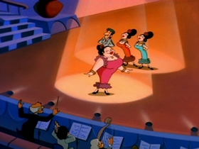Screenshots from the 1993 Amblin Entertainment cartoon O Silly Mio