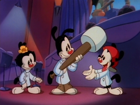 Screenshots from the 1993 Amblin Entertainment cartoon O Silly Mio