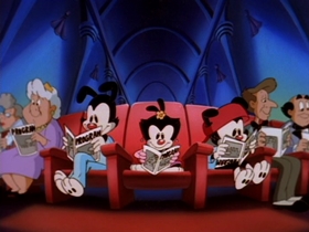 Screenshots from the 1993 Amblin Entertainment cartoon O Silly Mio