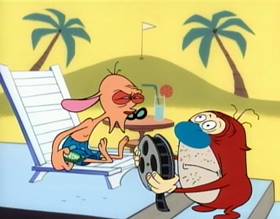 Screenshots from the 1994 Games Animation cartoon Stimpy