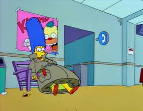 Screenshots from the 1994 Gracie Films cartoon Homer Badman