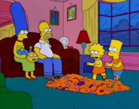 Screenshots from the 1994 Gracie Films cartoon Homer Badman