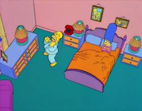 Screenshots from the 1994 Gracie Films cartoon Homer Badman