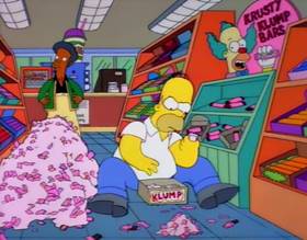 Screenshots from the 1994 Gracie Films cartoon Homer Badman