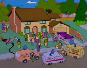 Screenshots from the 1994 Gracie Films cartoon Homer Badman