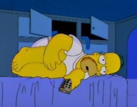 Screenshots from the 1994 Gracie Films cartoon Homer Badman