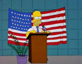 Screenshots from the 1994 Gracie Films cartoon Homer Badman