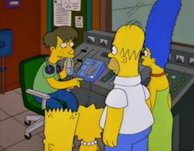 Screenshots from the 1994 Gracie Films cartoon Homer Badman