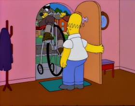 Screenshots from the 1994 Gracie Films cartoon Homer Badman