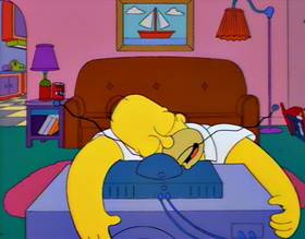 Screenshots from the 1994 Gracie Films cartoon Homer Badman