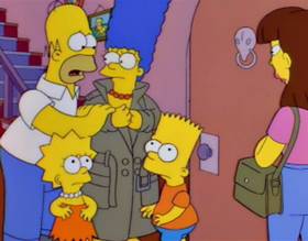 Screenshots from the 1994 Gracie Films cartoon Homer Badman