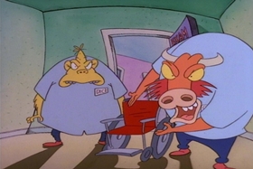 Screenshots from the 1994 Games Animation cartoon Tickled Pinky