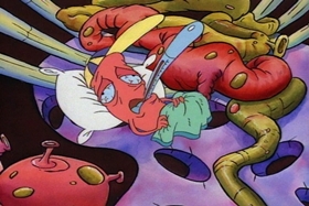 Screenshots from the 1994 Games Animation cartoon Tickled Pinky