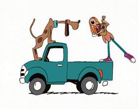 Screenshots from the 1994 Focus Design, Inc. cartoon Dollars and Sense