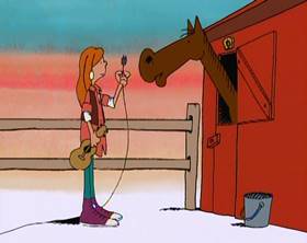 Screenshots from the 1994 Focus Design, Inc. cartoon Dollars and Sense