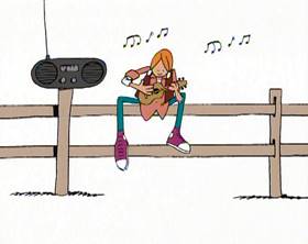 Screenshots from the 1994 Focus Design, Inc. cartoon Dollars and Sense