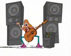 Screenshots from the 1994 Focus Design, Inc. cartoon Dollars and Sense