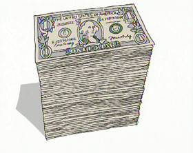 Screenshots from the 1994 Focus Design, Inc. cartoon Dollars and Sense