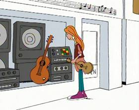 Screenshots from the 1994 Focus Design, Inc. cartoon Dollars and Sense