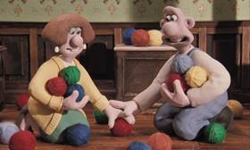 Screenshots from the 1995 Aardman cartoon A Close Shave