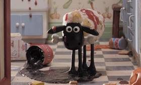 Screenshots from the 1995 Aardman cartoon A Close Shave