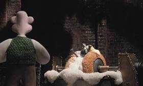 Screenshots from the 1995 Aardman cartoon A Close Shave