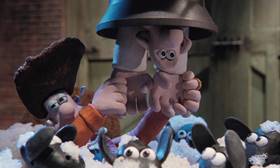 Screenshots from the 1995 Aardman cartoon A Close Shave