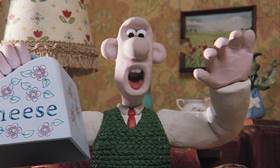 Screenshots from the 1995 Aardman cartoon A Close Shave