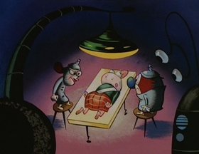 Screenshots from the 1995 Games Animation cartoon The Scotsman in Space